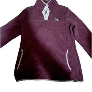 L.L. Bean Purple Pullover with Gray Trim
